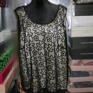 4X Dana Kay Hand Beaded Sleeveless Blouse size 26